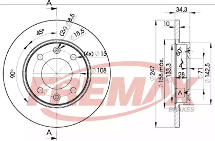 Тормозной диск (FREMAX: BD-4246)