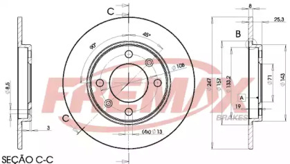 Тормозной диск (FREMAX: BD-4247)