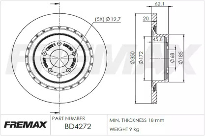 Тормозной диск (FREMAX: BD-4272)