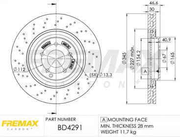 Тормозной диск (FREMAX: BD-4291)