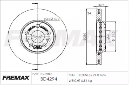 Тормозной диск (FREMAX: BD-4294)