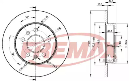 Тормозной диск (FREMAX: BD-4296)