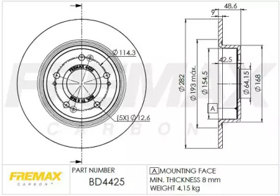 Тормозной диск (FREMAX: BD-4425)