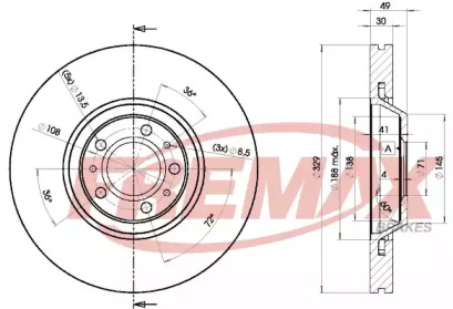 Тормозной диск (FREMAX: BD-4608)