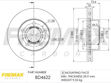 Тормозной диск (FREMAX: BD-4622)