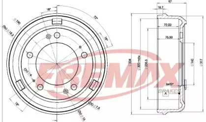 Тормозный барабан (FREMAX: BD-4640)