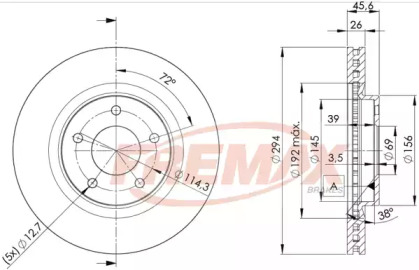 Тормозной диск (FREMAX: BD-4644)