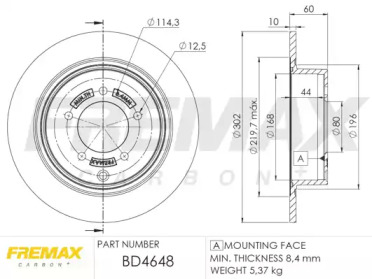 Тормозной диск (FREMAX: BD-4648)