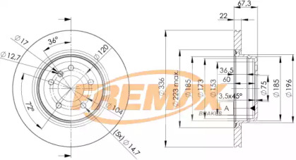 Тормозной диск (FREMAX: BD-4655)