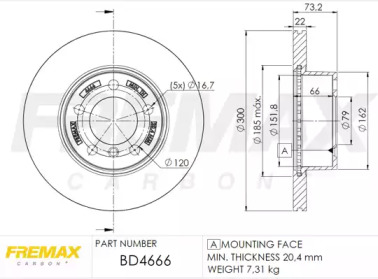 Тормозной диск (FREMAX: BD-4666)