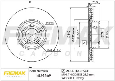 Тормозной диск (FREMAX: BD-4669)