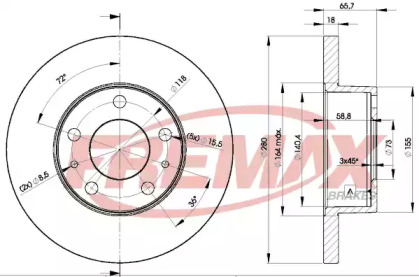 Тормозной диск (FREMAX: BD-4680)