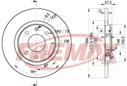 Тормозной диск (FREMAX: BD-4692)