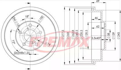 Тормозный барабан (FREMAX: BD-4703)