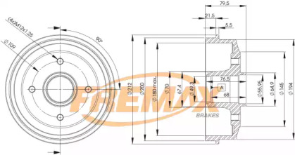 Тормозный барабан (FREMAX: BD-4727)