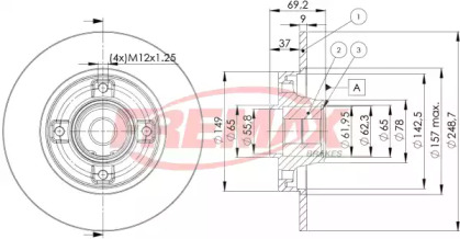 Тормозной диск (FREMAX: BD-4745)