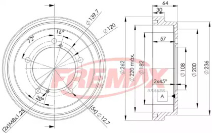 Тормозный барабан (FREMAX: BD-4804)