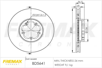 Тормозной диск (FREMAX: BD-5641)