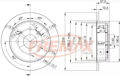 Тормозной диск (FREMAX: BD-6028)