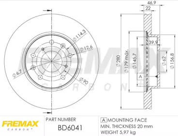 Тормозной диск (FREMAX: BD-6041)