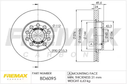 Тормозной диск (FREMAX: BD-6095)