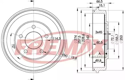 Тормозный барабан (FREMAX: BD-6544)