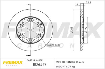 Тормозной диск (FREMAX: BD-6549)