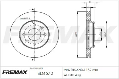 Тормозной диск (FREMAX: BD-6572)