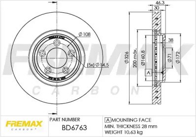 Тормозной диск (FREMAX: BD-6763)