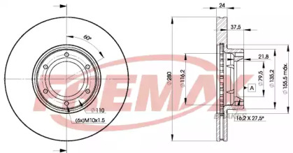 Тормозной диск (FREMAX: BD-6847)