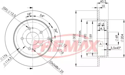 Тормозной диск (FREMAX: BD-7032)