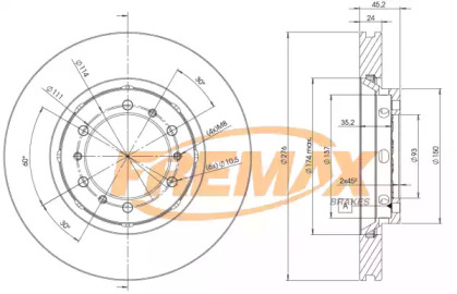 Тормозной диск (FREMAX: BD-7042)