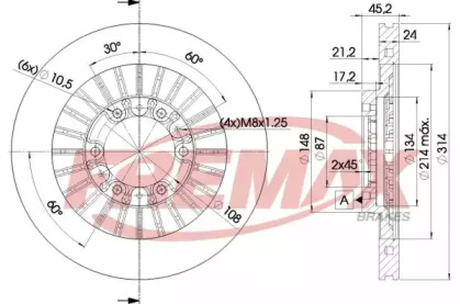 Тормозной диск (FREMAX: BD-7043)