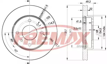 Тормозной диск (FREMAX: BD-7101)