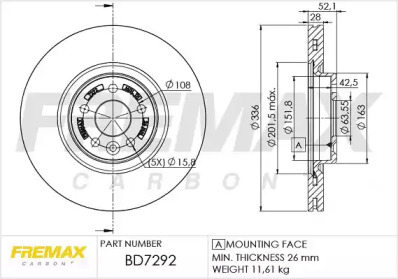 Тормозной диск (FREMAX: BD-7292)