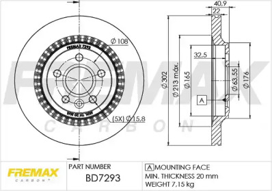 Тормозной диск (FREMAX: BD-7293)