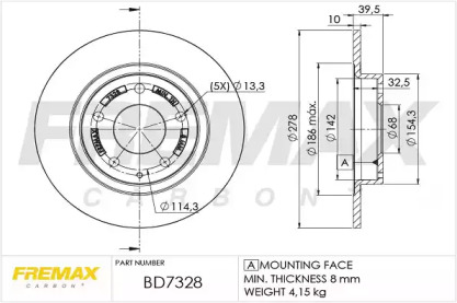 Тормозной диск (FREMAX: BD-7328)