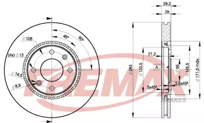 Тормозной диск (FREMAX: BD-7406)