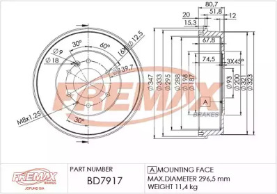 Тормозный барабан (FREMAX: BD-7917)