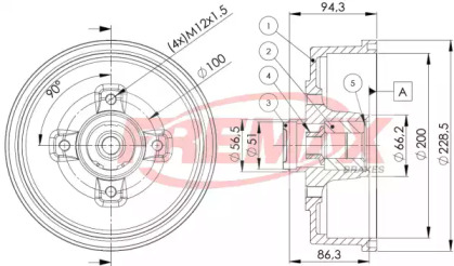 Тормозный барабан (FREMAX: BD-8001)