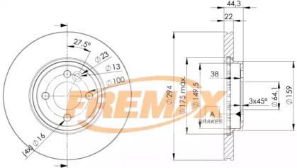 Тормозной диск (FREMAX: BD-8570)