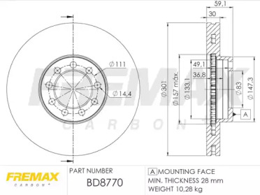 Тормозной диск (FREMAX: BD-8770)