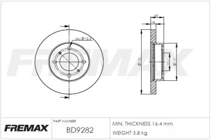 Тормозной диск (FREMAX: BD-9282)