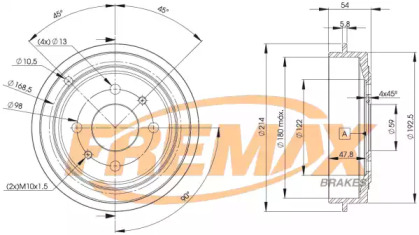 Тормозный барабан (FREMAX: BD-9325)