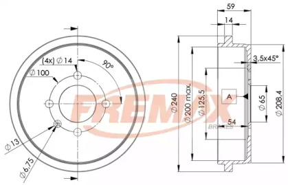 Тормозный барабан (FREMAX: BD-9615)