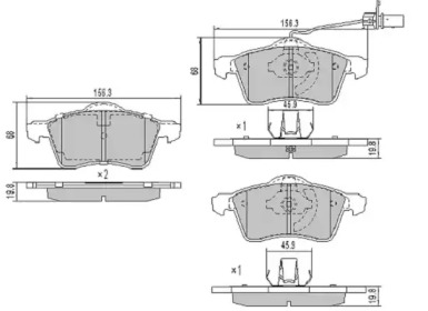 Комплект тормозных колодок (FREMAX: FBP-1061-01)