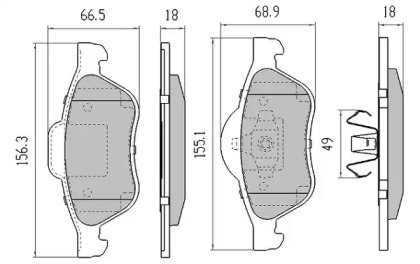 Комплект тормозных колодок (FREMAX: FBP-1251-01)