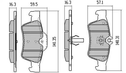 Комплект тормозных колодок (FREMAX: FBP-1350)