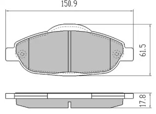 Комплект тормозных колодок (FREMAX: FBP-1587)