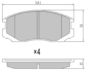 Комплект тормозных колодок (FREMAX: FBP-1596)